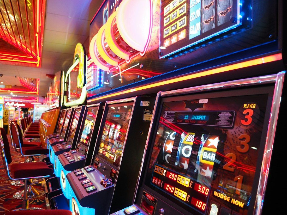 Row of slot machines